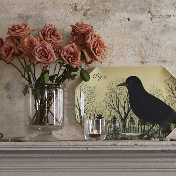 JOHN DERIAN NWT melamine raven servijng tray -15x10 - Picture 2 of 3